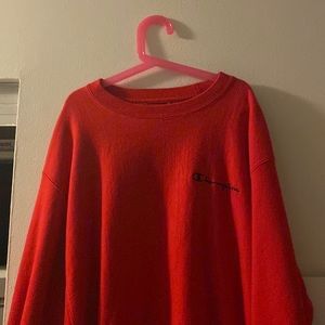 Red Champion Crewneck